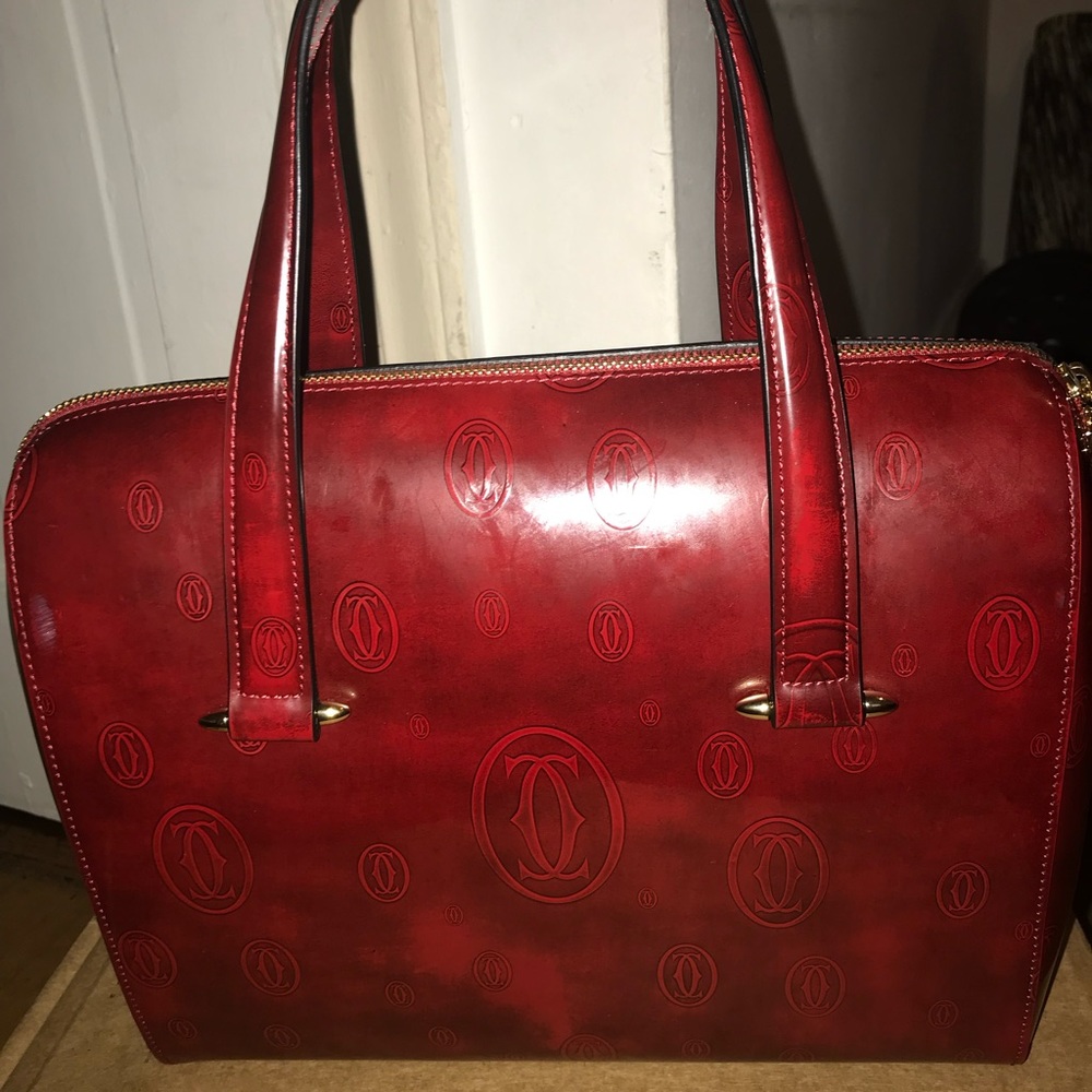 Womens Cartier Birthday Purse patten Burgundy